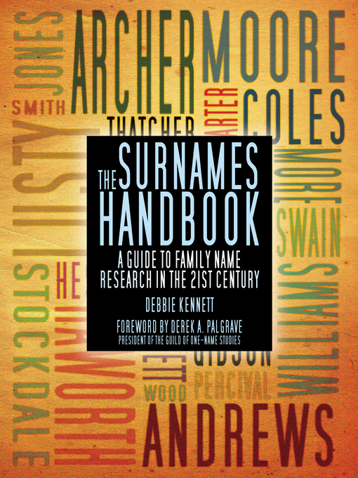 Title details for The Surnames Handbook by Debbie Kennett - Available